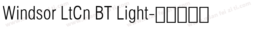 Windsor LtCn BT Light字体转换